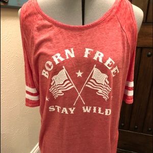 Cold shoulder t shirt